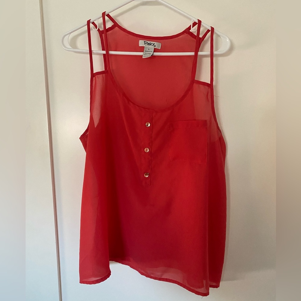 Sheer coral tank